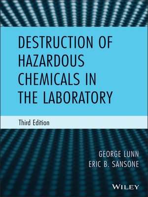 cover image of Destruction of Hazardous Chemicals in the Laboratory